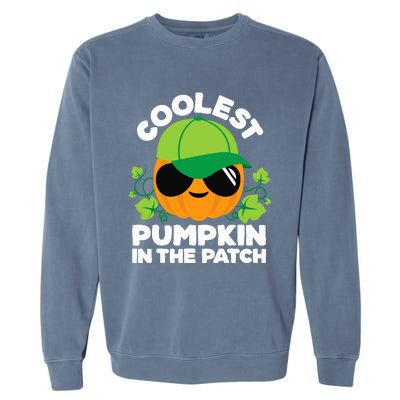 Pumpkin Patch Boy Or Girl Fall Coolest Halloween Garment-Dyed Sweatshirt