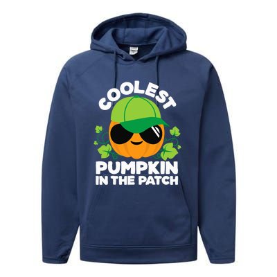 Pumpkin Patch Boy Or Girl Fall Coolest Halloween Performance Fleece Hoodie