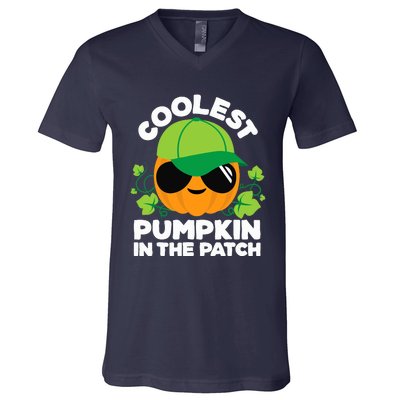 Pumpkin Patch Boy Or Girl Fall Coolest Halloween V-Neck T-Shirt