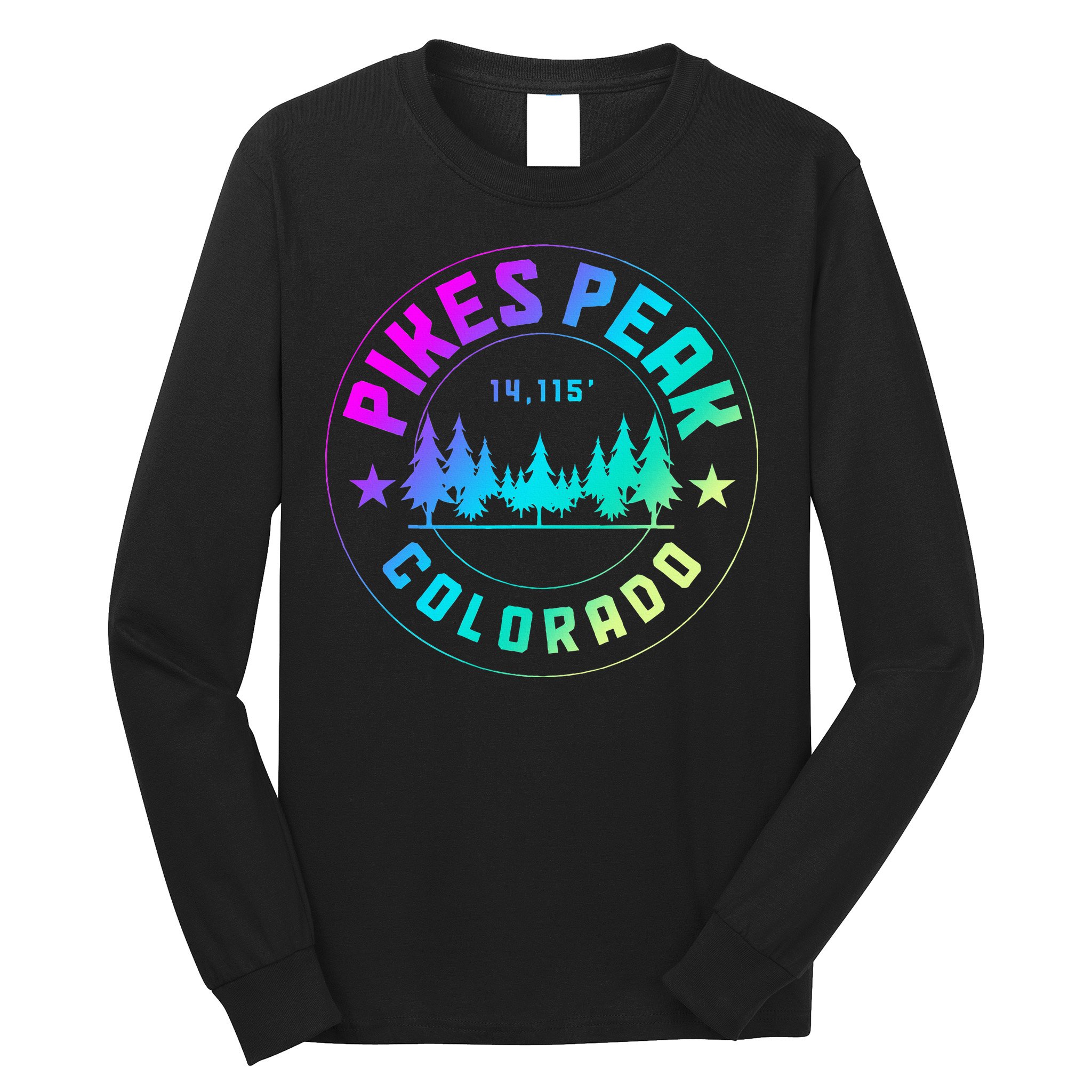 Pikes Peak Colorado Mountain Hiking Long Sleeve Shirt