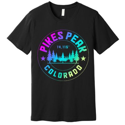 Pikes Peak Colorado Mountain Hiking Premium T-Shirt