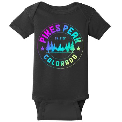Pikes Peak Colorado Mountain Hiking Baby Bodysuit