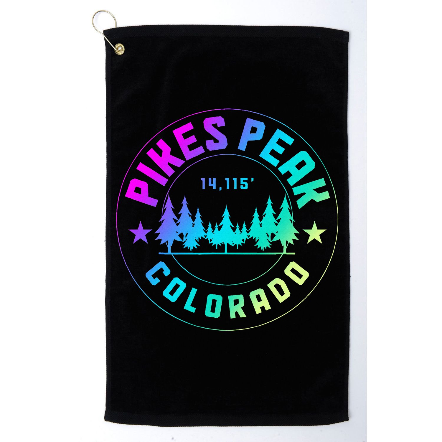 Pikes Peak Colorado Mountain Hiking Golf Towel