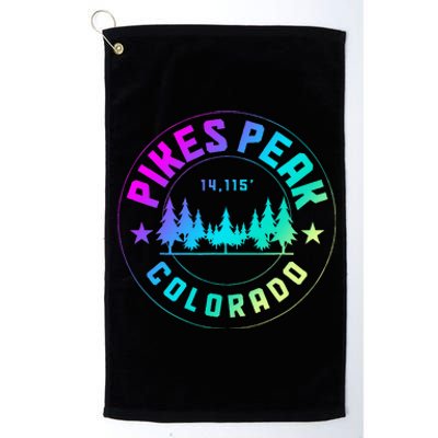 Pikes Peak Colorado Mountain Hiking Platinum Collection Golf Towel