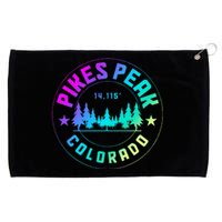 Pikes Peak Colorado Mountain Hiking Grommeted Golf Towel