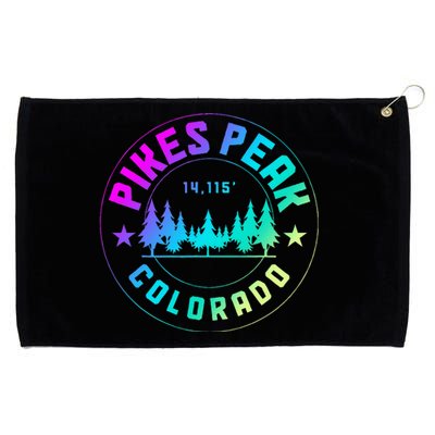 Pikes Peak Colorado Mountain Hiking Grommeted Golf Towel