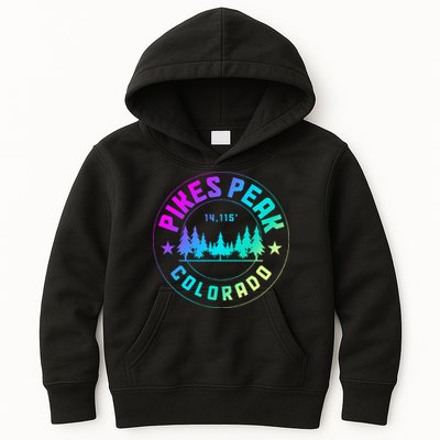 Pikes Peak Colorado Mountain Hiking Kids Hoodie