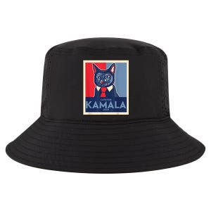 Politically Purrfect Cats For Kamala Harris 2024 President Cool Comfort Performance Bucket Hat