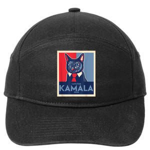 Politically Purrfect Cats For Kamala Harris 2024 President 7-Panel Snapback Hat