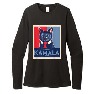 Politically Purrfect Cats For Kamala Harris 2024 President Womens CVC Long Sleeve Shirt