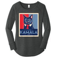 Politically Purrfect Cats For Kamala Harris 2024 President Women's Perfect Tri Tunic Long Sleeve Shirt