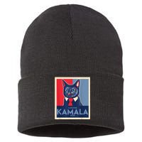 Politically Purrfect Cats For Kamala Harris 2024 President Sustainable Knit Beanie