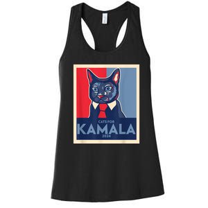 Politically Purrfect Cats For Kamala Harris 2024 President Women's Racerback Tank