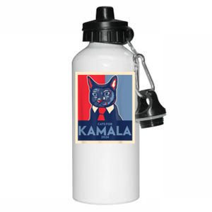 Politically Purrfect Cats For Kamala Harris 2024 President Aluminum Water Bottle