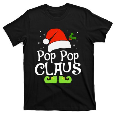 Pop Pop Claus Matching Family Christmas 2022 Costume Santa T-Shirt