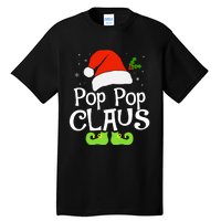 Pop Pop Claus Matching Family Christmas 2022 Costume Santa Tall T-Shirt