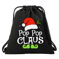 Pop Pop Claus Matching Family Christmas 2022 Costume Santa Drawstring Bag