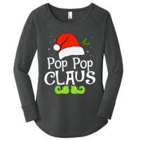 Pop Pop Claus Matching Family Christmas 2022 Costume Santa Women's Perfect Tri Tunic Long Sleeve Shirt