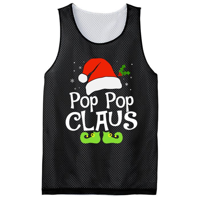 Pop Pop Claus Matching Family Christmas 2022 Costume Santa Mesh Reversible Basketball Jersey Tank