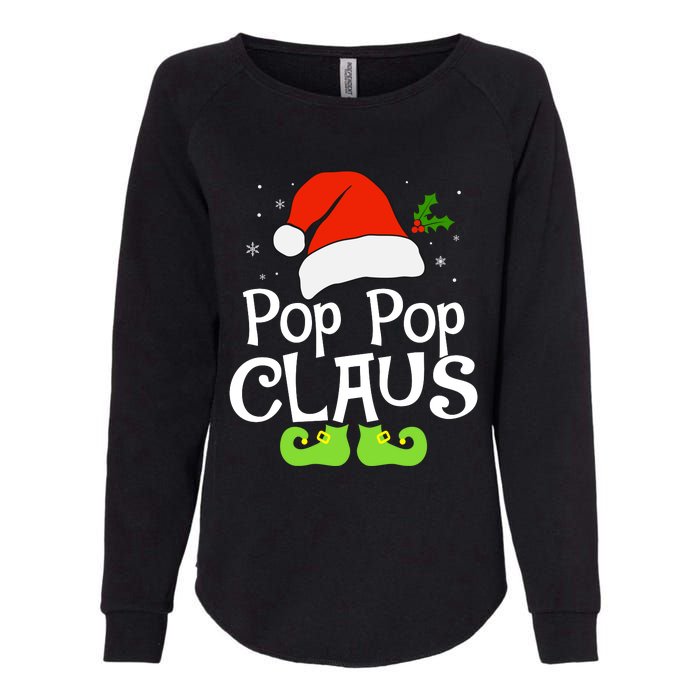 Pop Pop Claus Matching Family Christmas 2022 Costume Santa Womens California Wash Sweatshirt