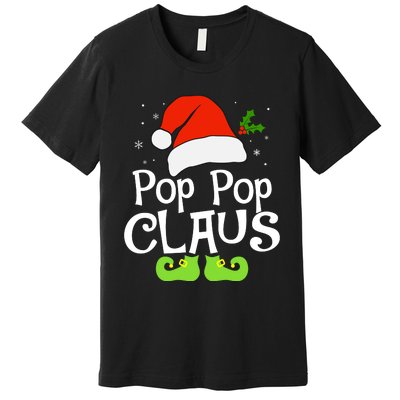 Pop Pop Claus Matching Family Christmas 2022 Costume Santa Premium T-Shirt