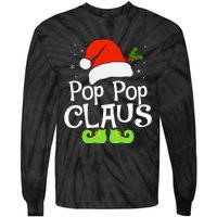 Pop Pop Claus Matching Family Christmas 2022 Costume Santa Tie-Dye Long Sleeve Shirt