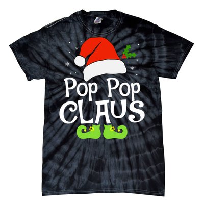 Pop Pop Claus Matching Family Christmas 2022 Costume Santa Tie-Dye T-Shirt