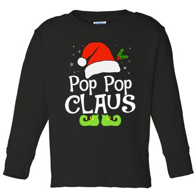 Pop Pop Claus Matching Family Christmas 2022 Costume Santa Toddler Long Sleeve Shirt