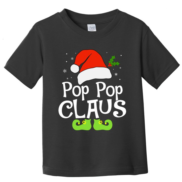 Pop Pop Claus Matching Family Christmas 2022 Costume Santa Toddler T-Shirt