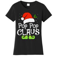 Pop Pop Claus Matching Family Christmas 2022 Costume Santa Women's T-Shirt