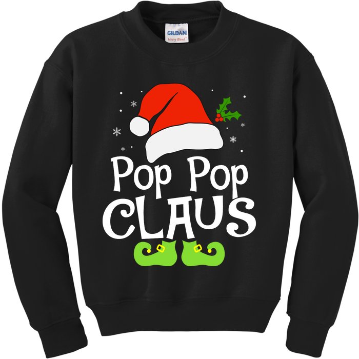 Pop Pop Claus Matching Family Christmas 2022 Costume Santa Kids Sweatshirt