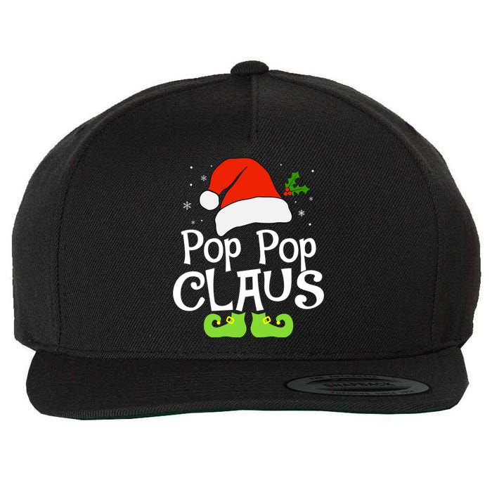 Pop Pop Claus Matching Family Christmas 2022 Costume Santa Wool Snapback Cap