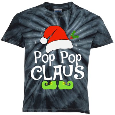 Pop Pop Claus Matching Family Christmas 2022 Costume Santa Kids Tie-Dye T-Shirt