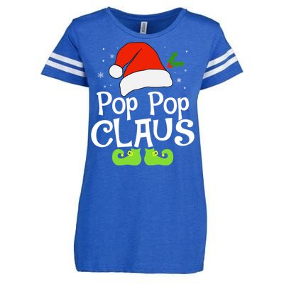 Pop Pop Claus Matching Family Christmas 2022 Costume Santa Enza Ladies Jersey Football T-Shirt