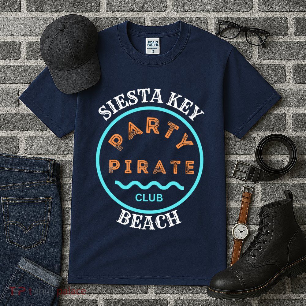 Party Pirate Club Siesta Key Beach Tall T-Shirt