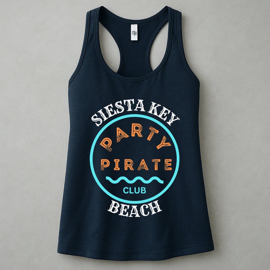 Party Pirate Club Siesta Key Beach Womens Tank Top