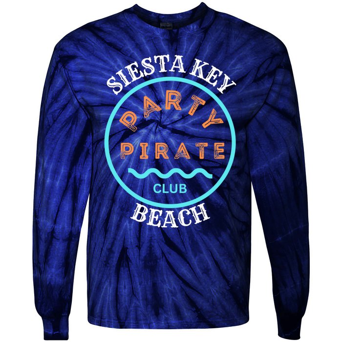 Party Pirate Club Siesta Key Beach Tie-Dye Long Sleeve Shirt