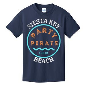 Party Pirate Club Siesta Key Beach Kids T-Shirt