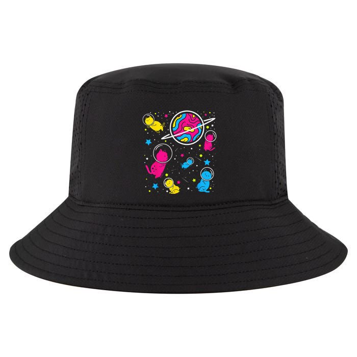 Pan Pride Cat In Space Pansexual Cool Comfort Performance Bucket Hat