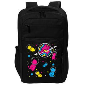 Pan Pride Cat In Space Pansexual Impact Tech Backpack