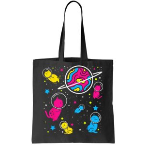 Pan Pride Cat In Space Pansexual Tote Bag