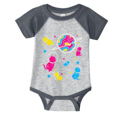 Pan Pride Cat In Space Pansexual Infant Baby Jersey Bodysuit