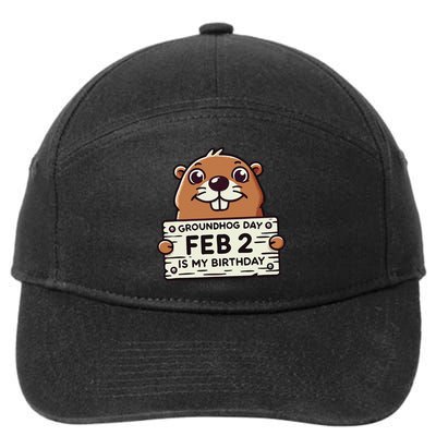 Punxsy PhilS Cute Groundhog Day February 2nd Birthday 7-Panel Snapback Hat