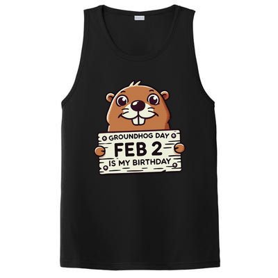 Punxsy PhilS Cute Groundhog Day February 2nd Birthday PosiCharge Competitor Tank