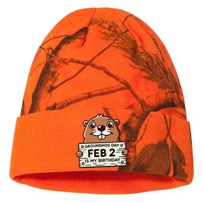 Punxsy PhilS Cute Groundhog Day February 2nd Birthday Kati Licensed 12" Camo Beanie