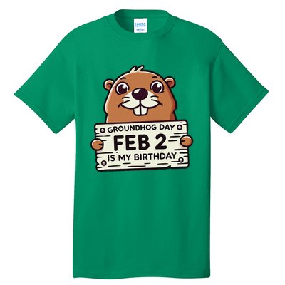 Punxsy PhilS Cute Groundhog Day February 2nd Birthday Tall T-Shirt