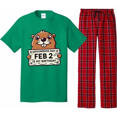 Punxsy PhilS Cute Groundhog Day February 2nd Birthday Pajama Set