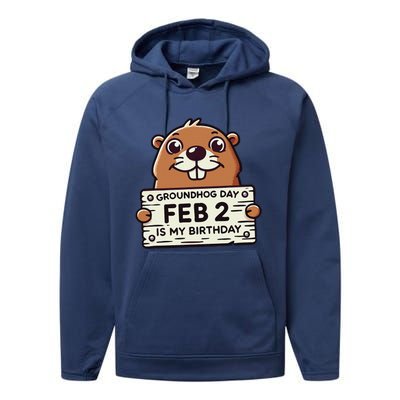 Punxsy PhilS Cute Groundhog Day February 2nd Birthday Performance Fleece Hoodie