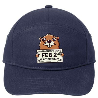 Punxsy PhilS Cute Groundhog Day February 2nd Birthday 7-Panel Snapback Hat