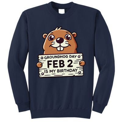 Punxsy PhilS Cute Groundhog Day February 2nd Birthday Tall Sweatshirt